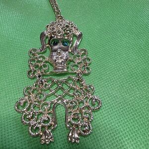 Gold Poodle Pendant Necklace